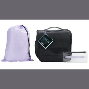 Modern Sport Hanging Toiletry Cosmetic Bag with Drawstring Bag & Clear Pouch NWT